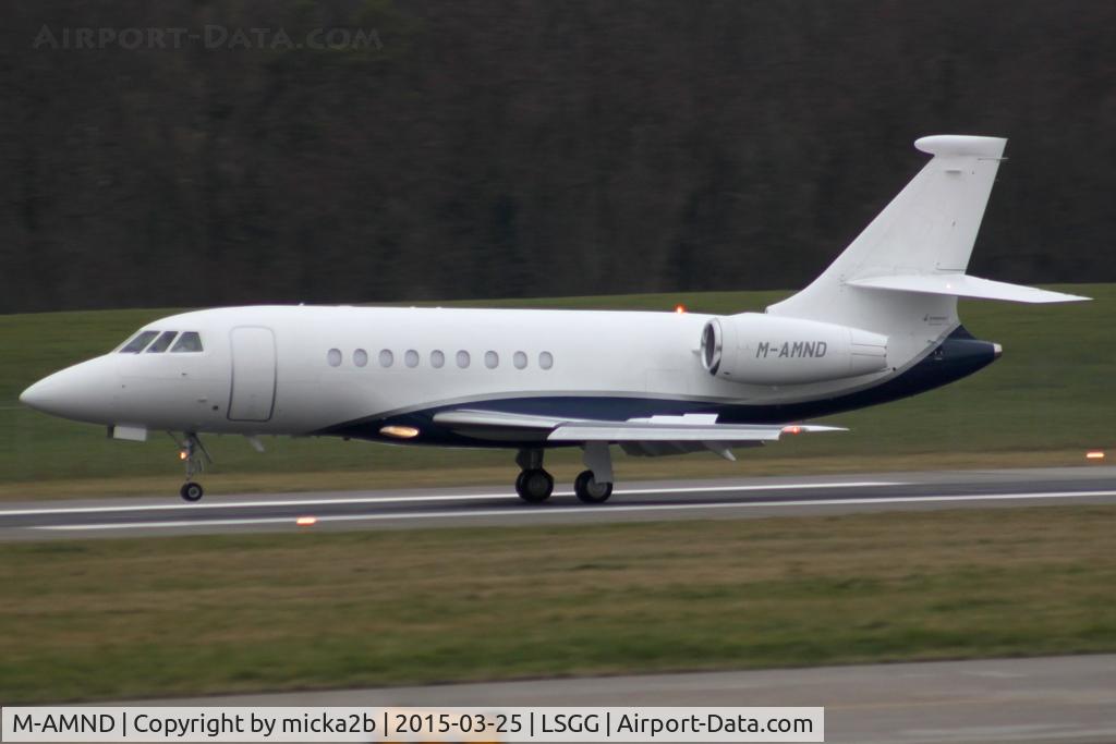 M-AMND, 2007 Dassault Falcon 2000EX C/N 114, Landing