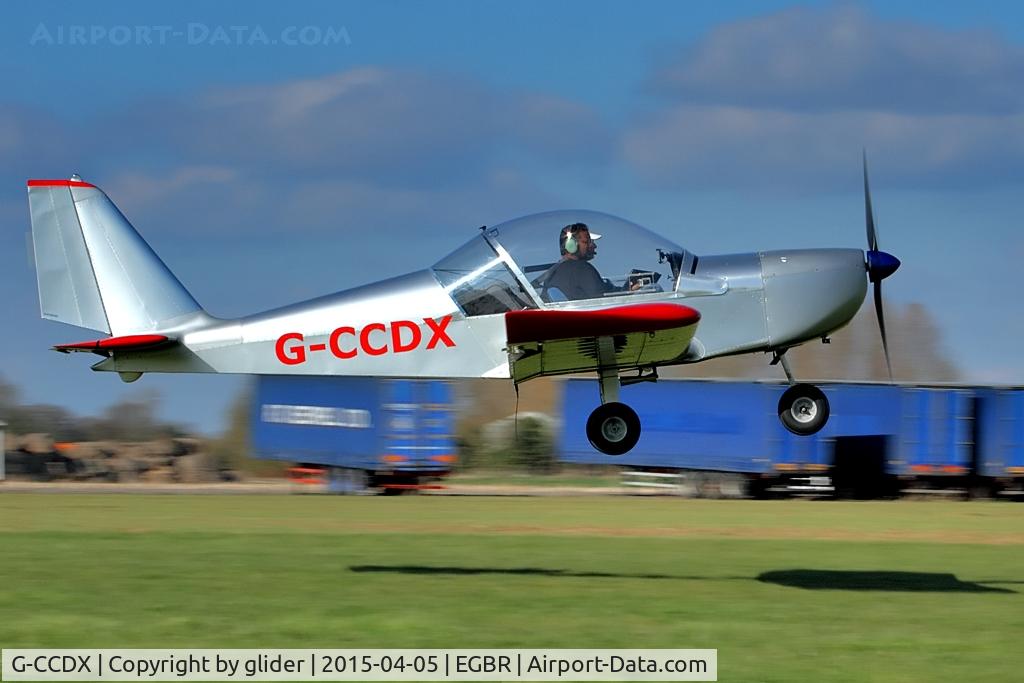 G-CCDX, 2003 Aerotechnik EV-97 Eurostar C/N PFA 315-14013, easter fly-in
