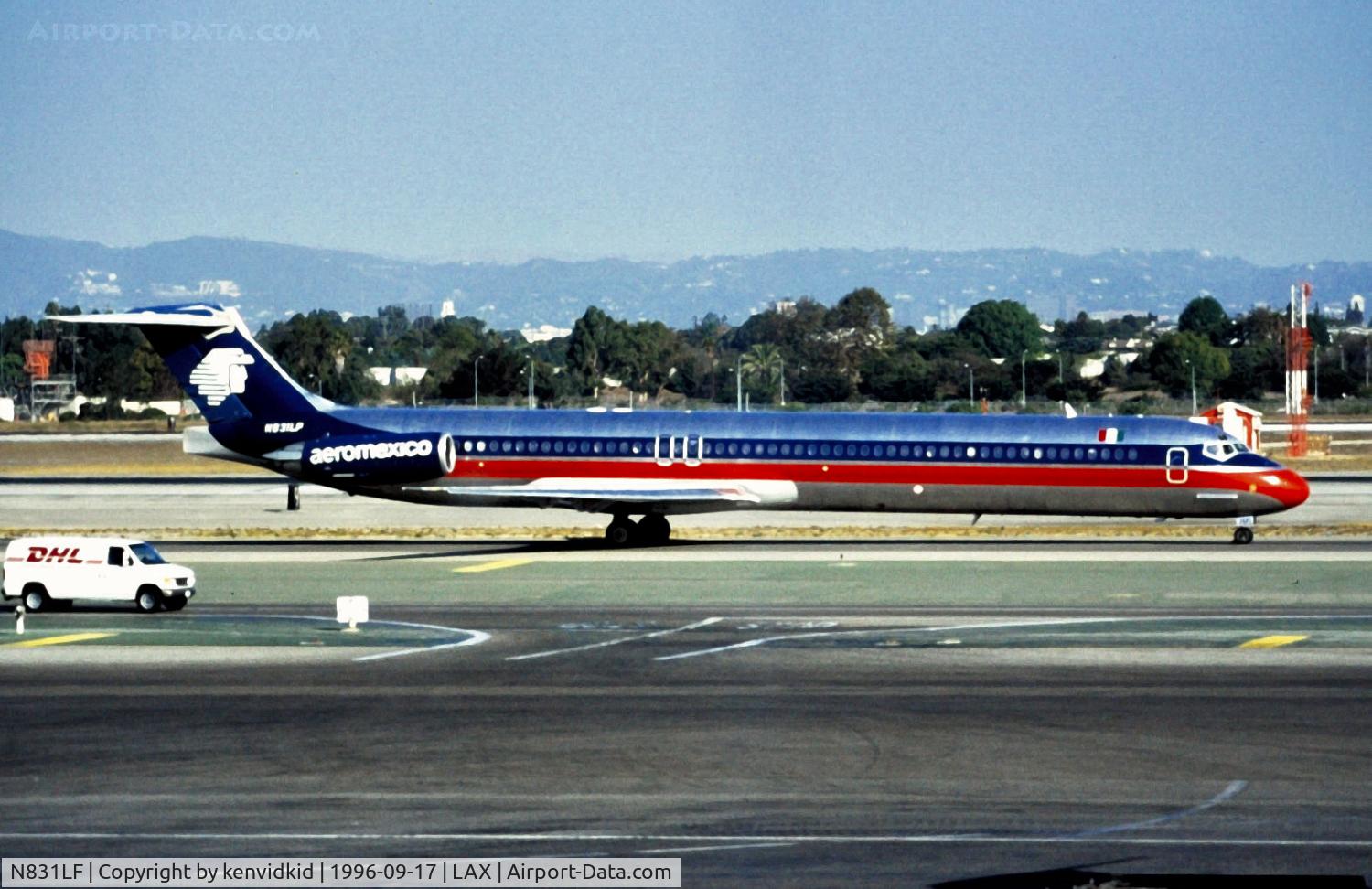 N831LF, 1990 McDonnell Douglas MD-83 (DC-9-83) C/N 53050, Copied from slide.