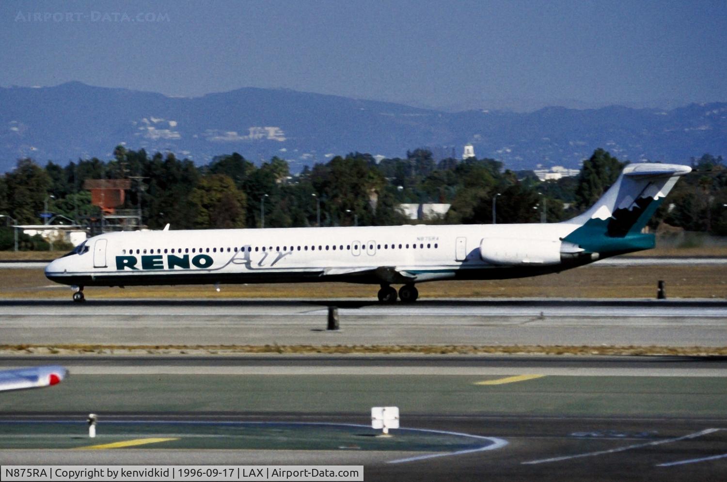 N875RA, 1993 McDonnell Douglas MD-83 (DC-9-83) C/N 53182, Copied from slide.
