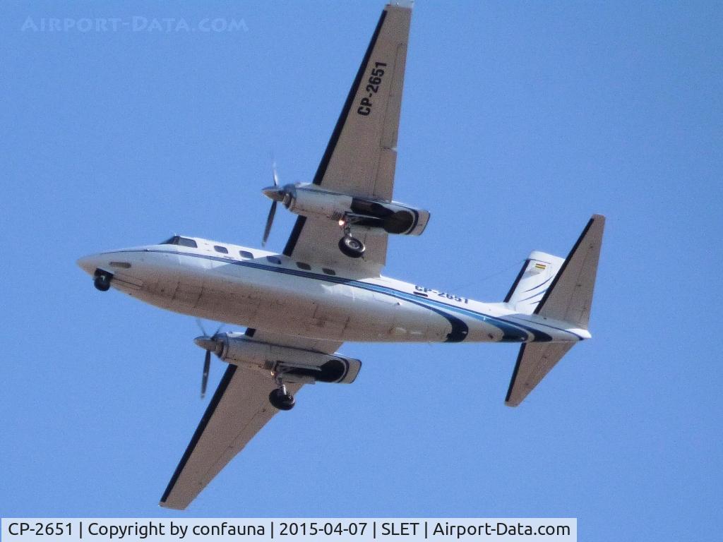 CP-2651, 1985 Gulfstream Aerospace 690D Jetprop 900 C/N 15042, Arriving to El Trompillo