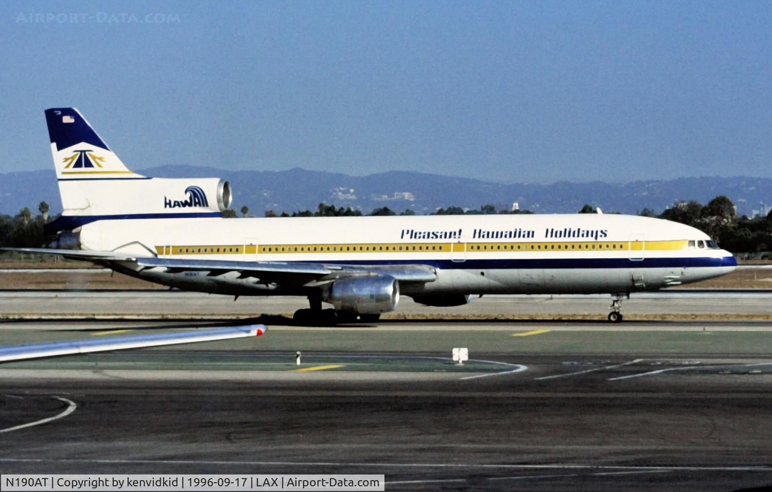 N190AT, 1974 Lockheed L-1011-385-1 TriStar 50 C/N 193C-1086, Copied from slide.