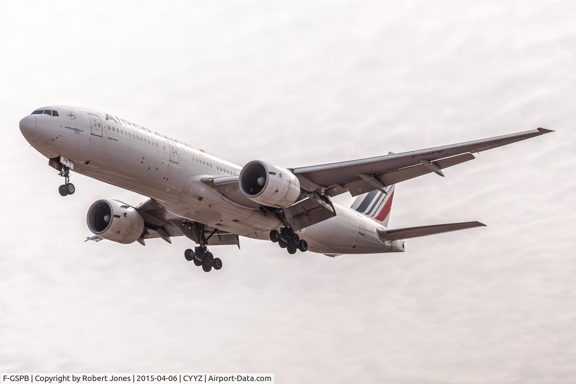 F-GSPB, 1998 Boeing 777-228/ER C/N 29003, Short final for 05 at Toronto Pearson