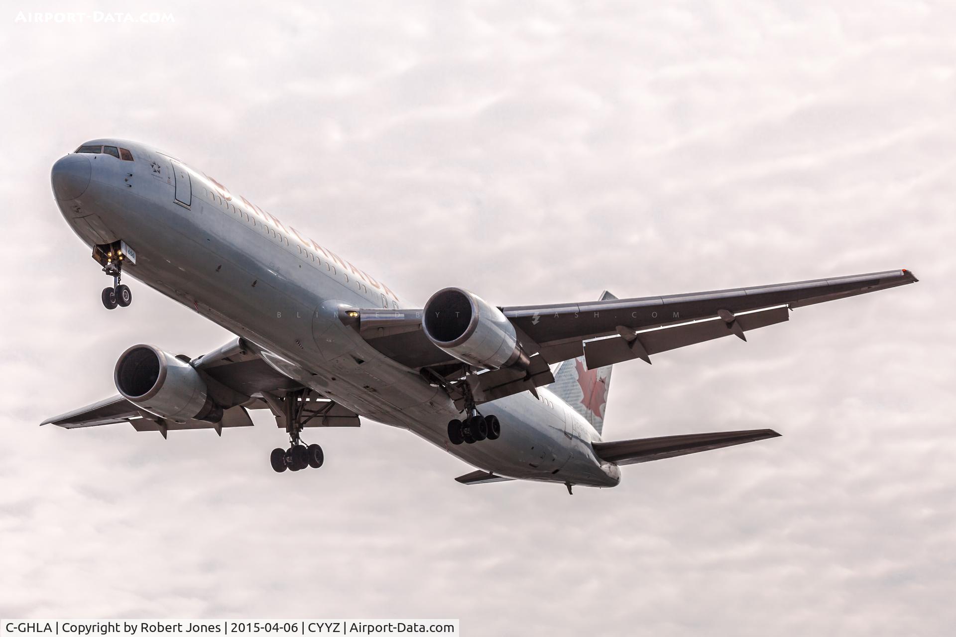 C-GHLA, 1992 Boeing 767-35H C/N 26387, Short final for 05 at Toronto Pearson