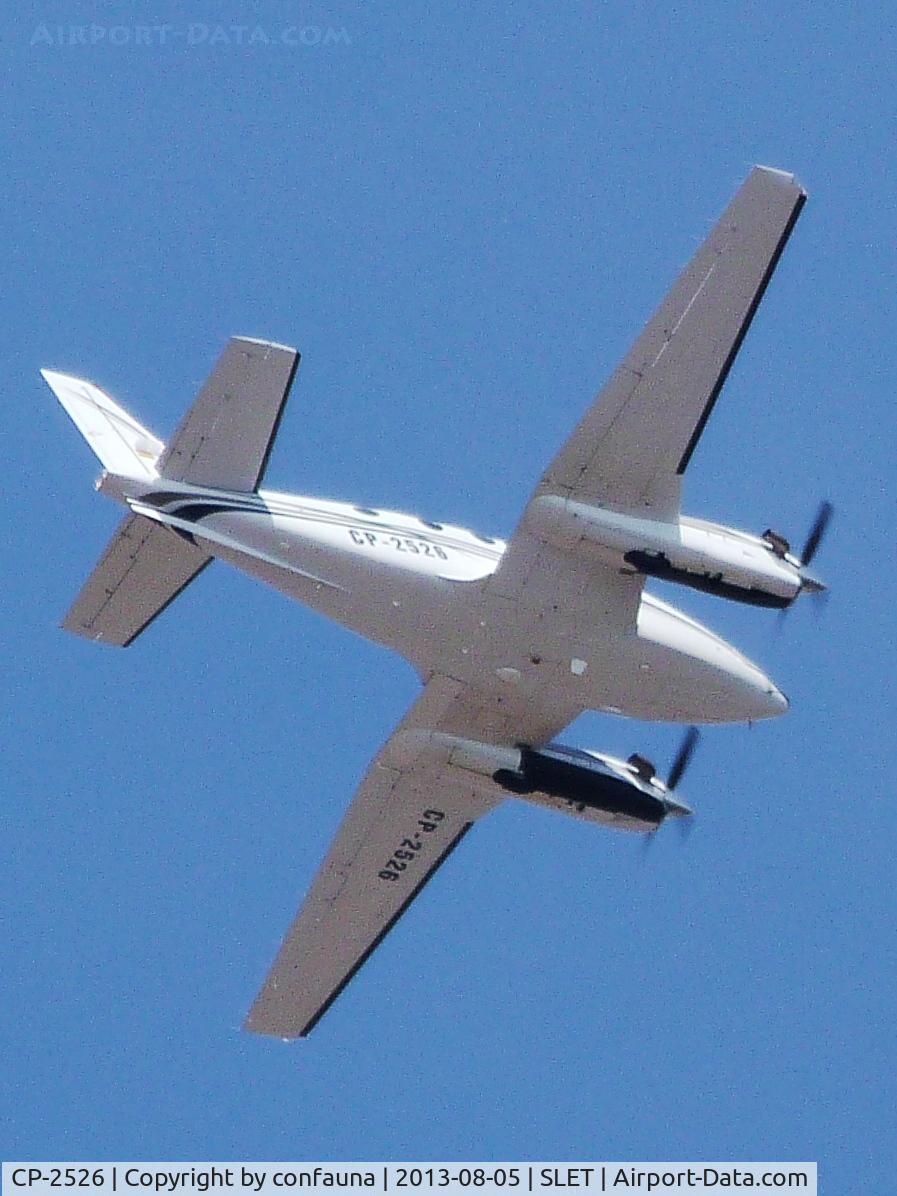 CP-2526, 1999 Raytheon C90A King Air C/N LJ-1543, Leaving El Trompillo