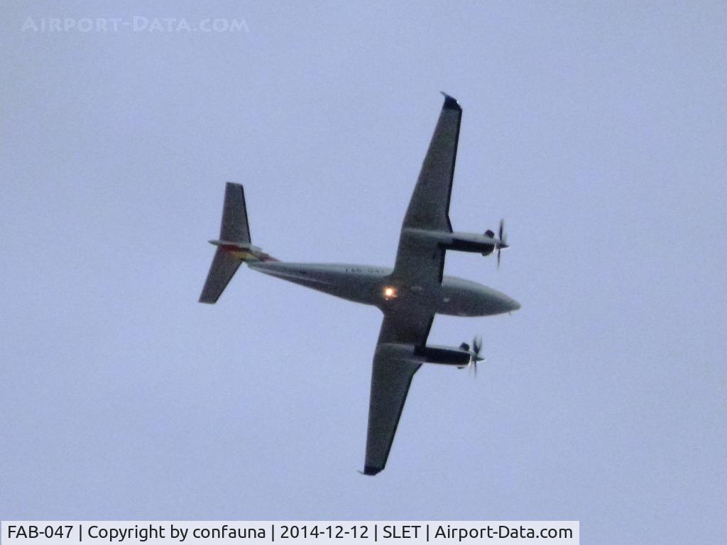 FAB-047, 2013 Hawker Beechcraft B200GT King Air C/N BY-191, Leaving El Trompillo almost in the dark