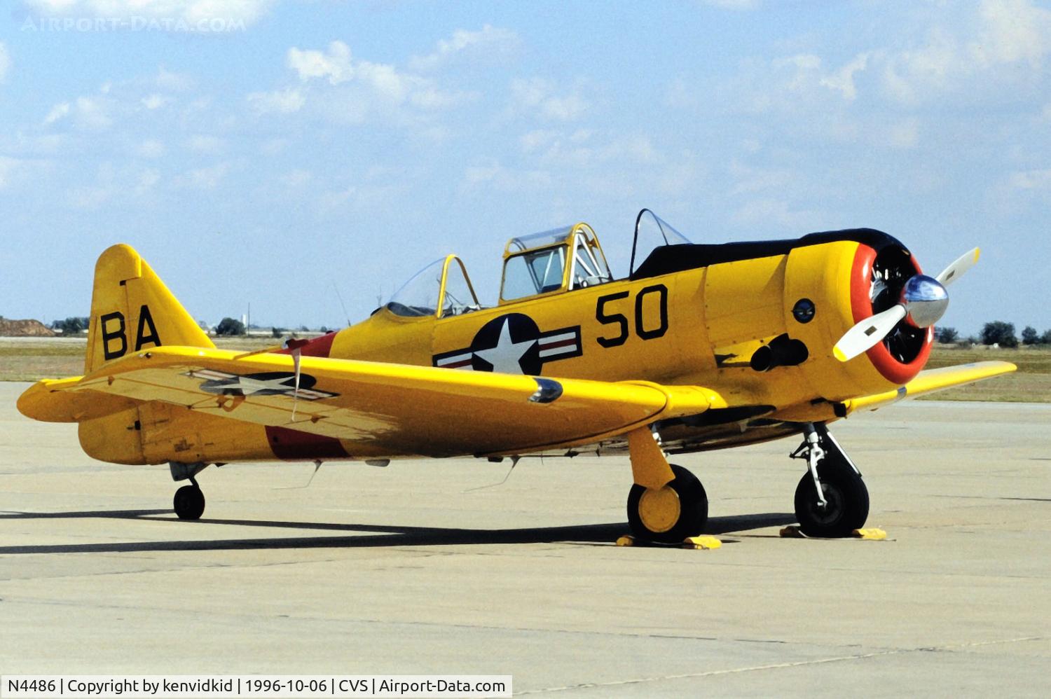 N4486, 1944 North American AT-6F Texan C/N 121-42372, Copied from slide.