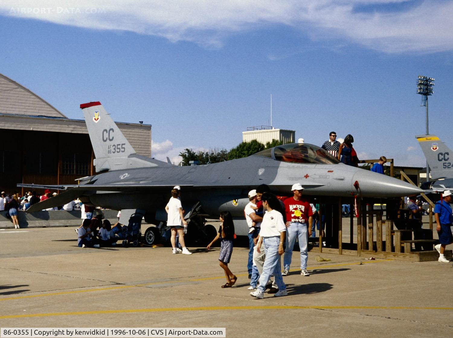 86-0355, General Dynamics F-16C Fighting Falcon C/N 5C-461, Copied from slide.
