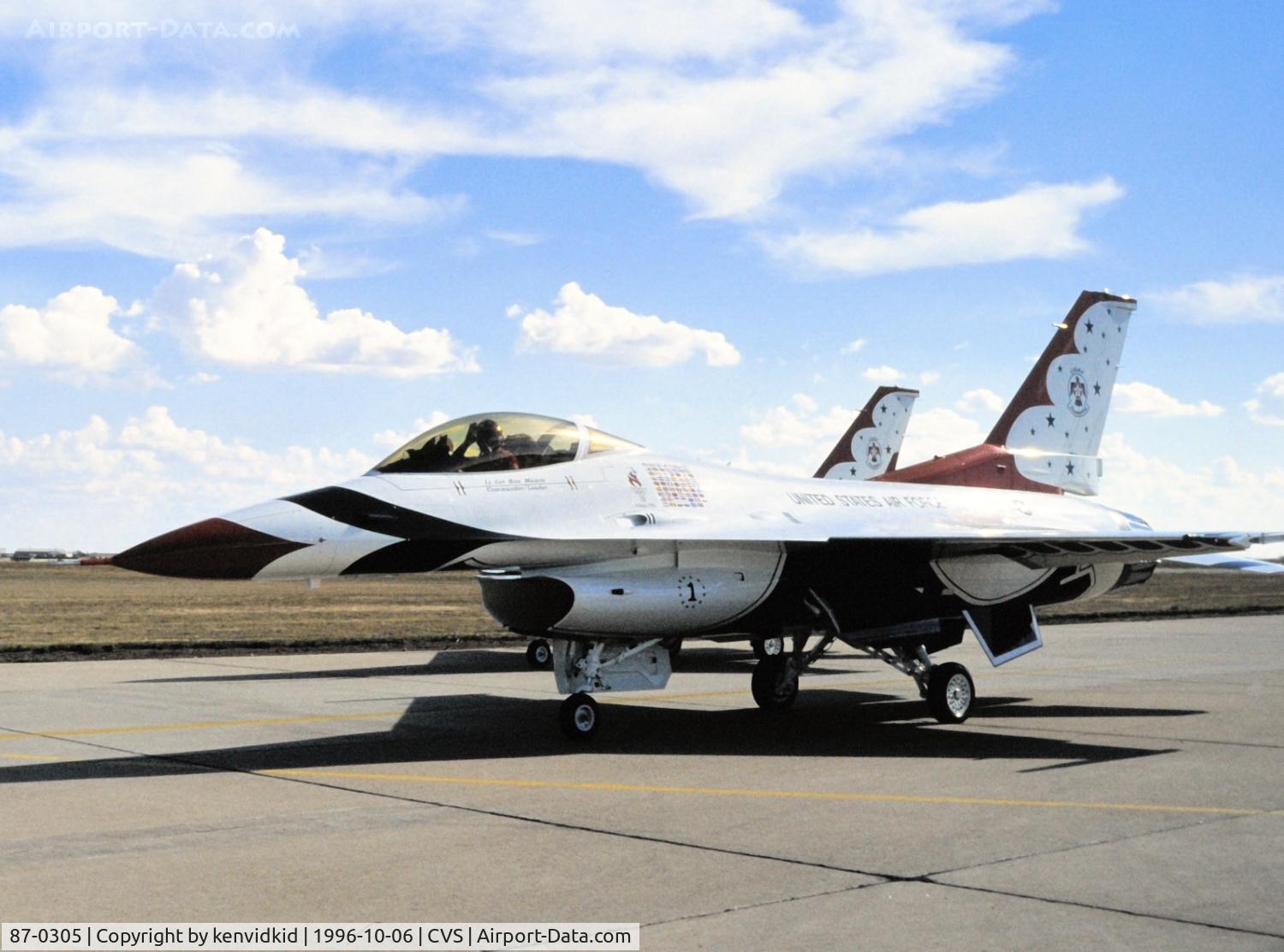 87-0305, General Dynamics F-16C Fighting Falcon C/N 5C-566, Copied from slide.