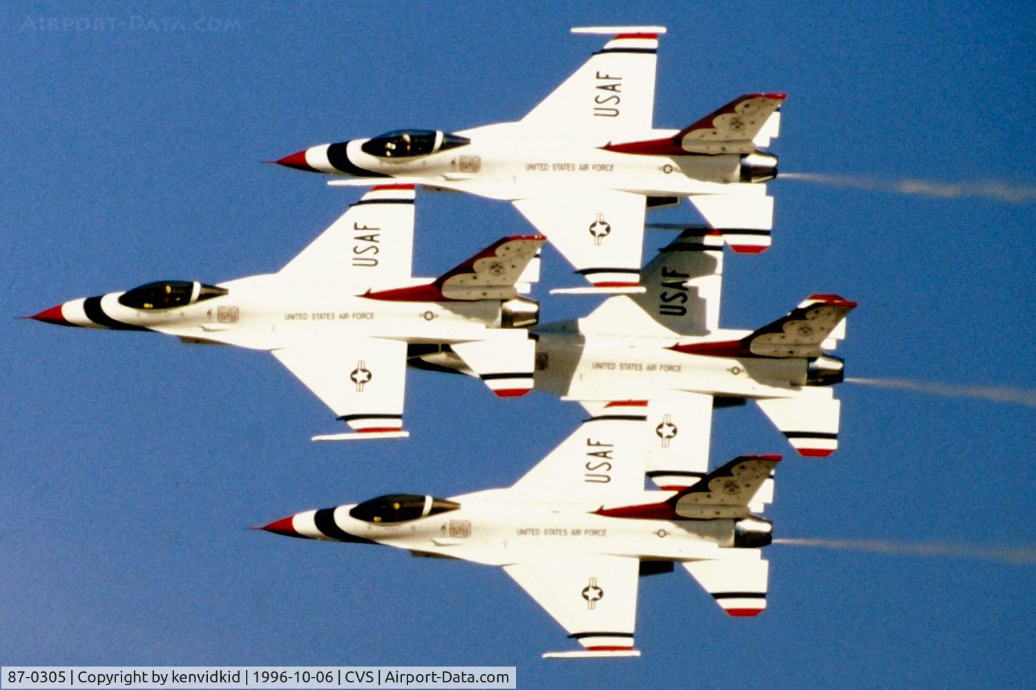 87-0305, General Dynamics F-16C Fighting Falcon C/N 5C-566, Copied from slide.