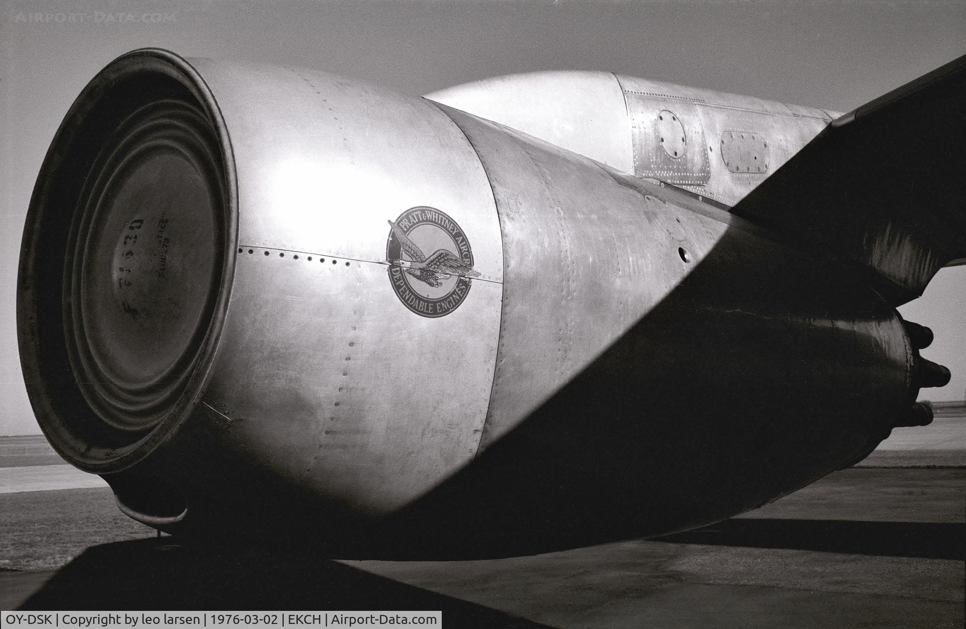 OY-DSK, 1961 Boeing 720-025 C/N 18157, Copenhagen 2.3.76 .Pratt & Whitney JT3C-7 Turbojet for B-720-025 OY-DSK