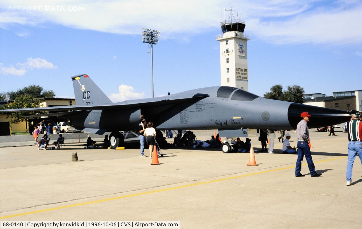 68-0140, 1968 General Dynamics F-111D Aardvark C/N A6-55, Copied from slide. Prior to being displayed at the Veteran's Park.