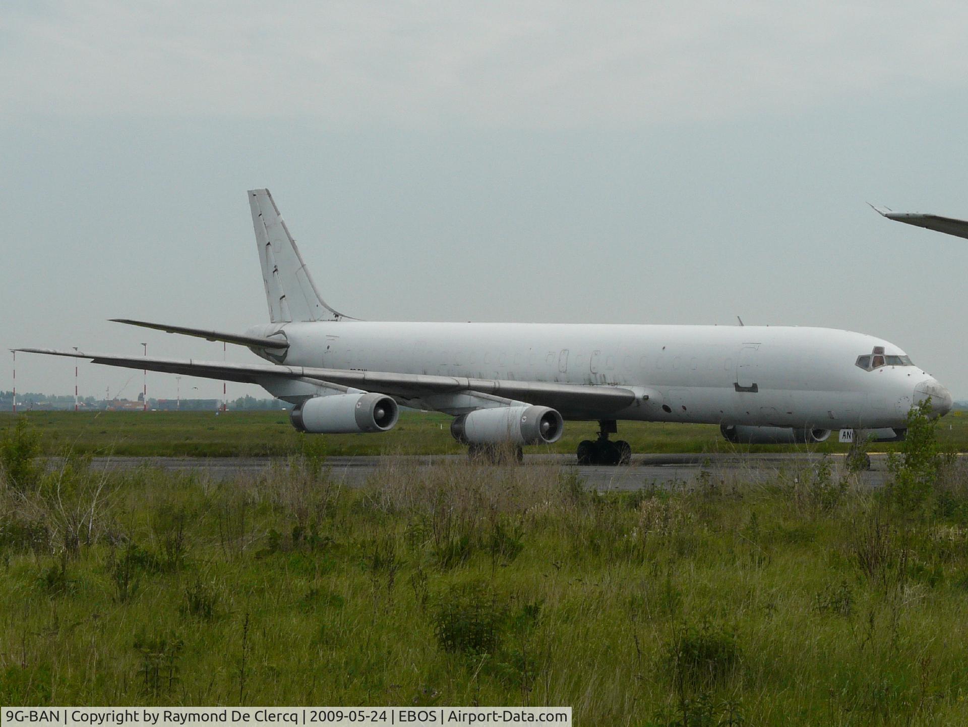 9G-BAN, McDonnell Douglas DC-8-62CF C/N 45904, Johnsons Air 9G-BAN stored at Ostend airport.