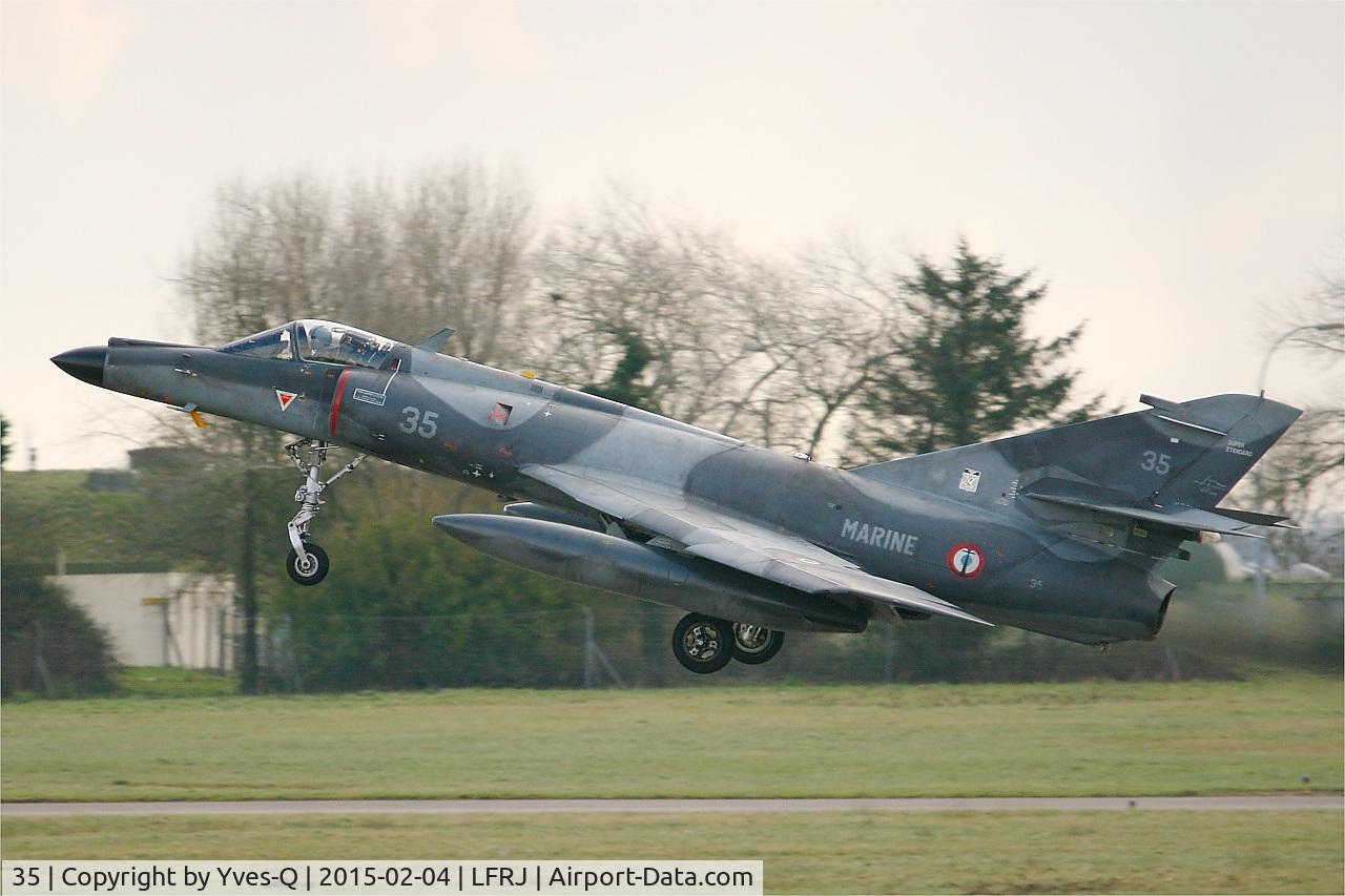 35, Dassault Super Etendard C/N 35, Dassault Super Etendard M, Take-off rwy 08, Landivisiau Naval Air Base (LFRJ)