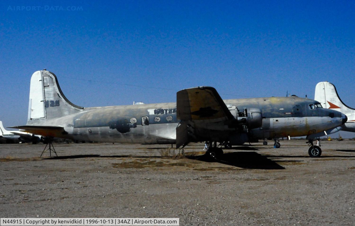 N44915, 1942 Douglas C-54D Skymaster (DC-4) C/N 10854/585, Copied from slide.