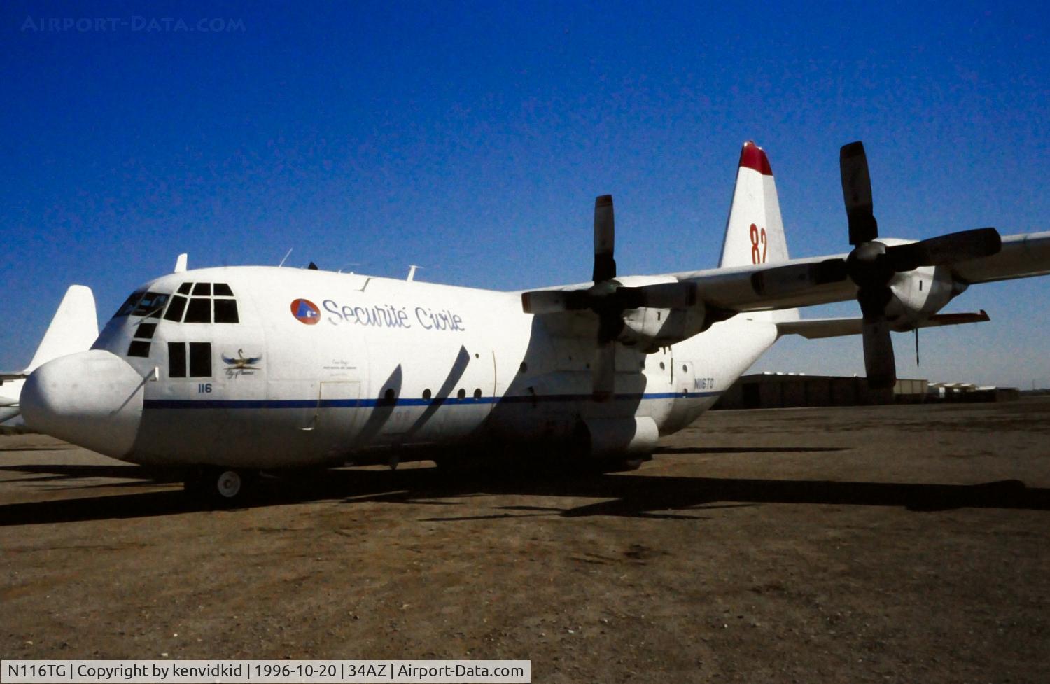 N116TG, 1956 Lockheed C-130A Hercules C/N 182-3086, Copied from slide.