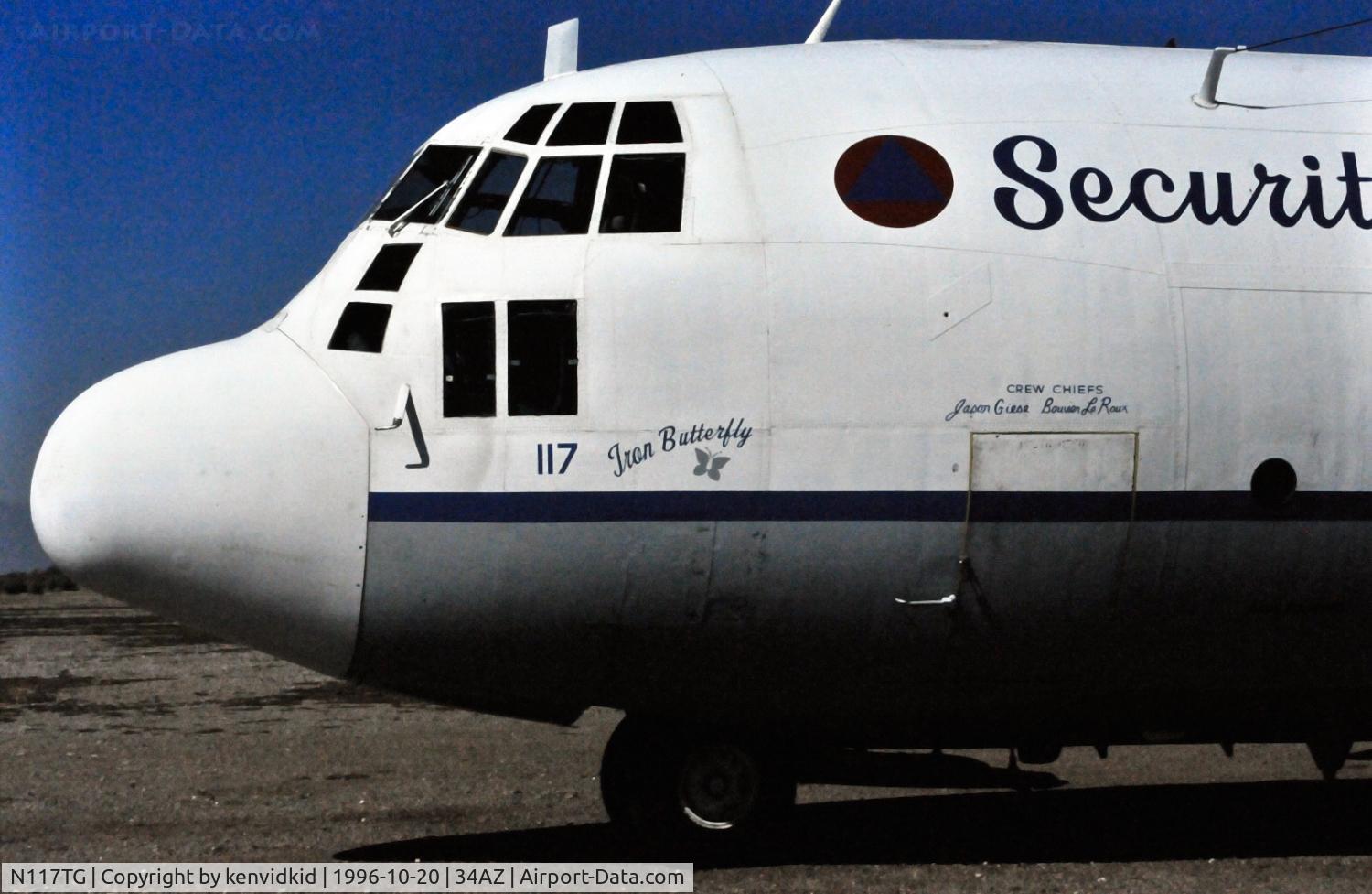N117TG, 1954 Lockheed C-130A Hercules C/N 182-3018, Copied from slide.