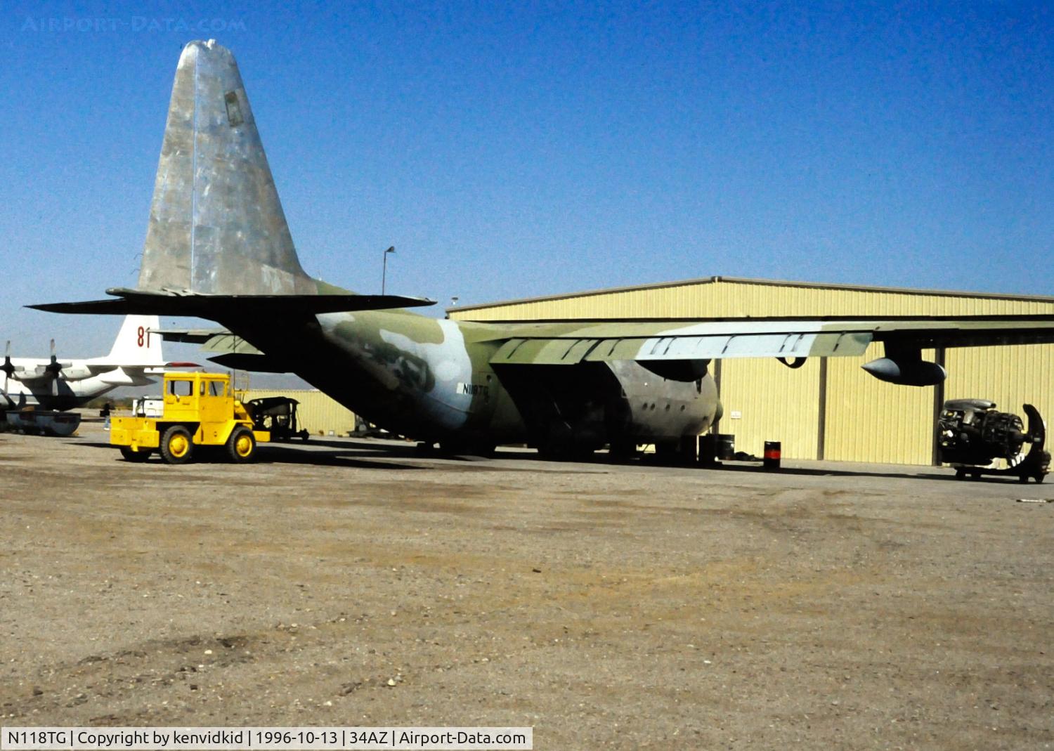 N118TG, 1957 Lockheed C-130A Hercules C/N 182-3219, Copied from slide.