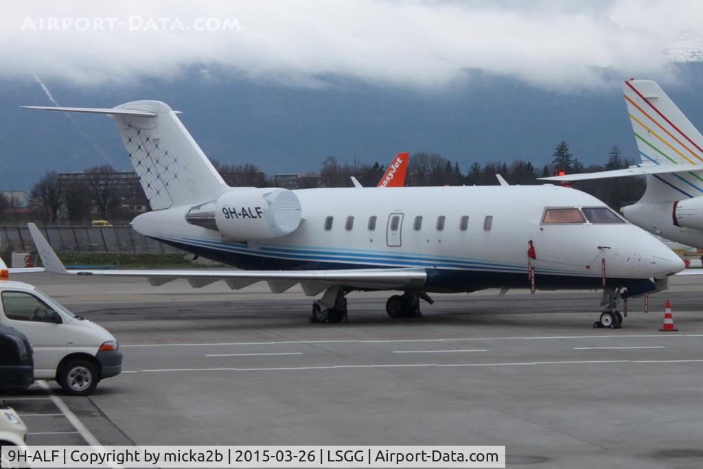 9H-ALF, 2008 Bombardier Challenger 605 (CL-600-2B16) C/N 5759, Parked