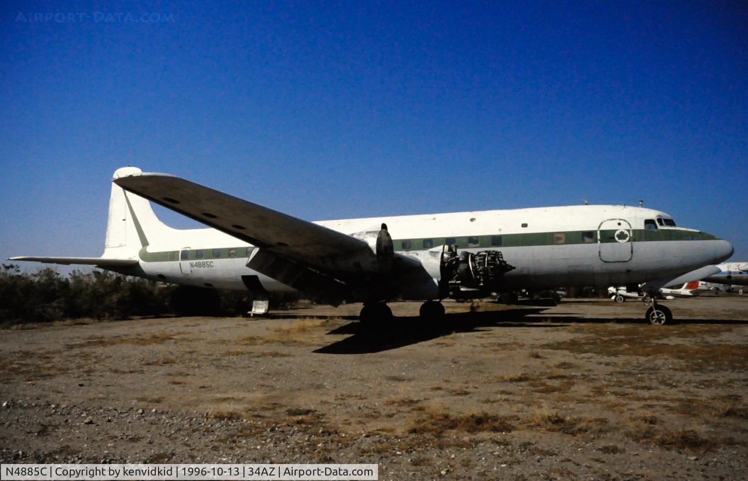 N4885C, Douglas DC-7B C/N 45314, Copied from slide.