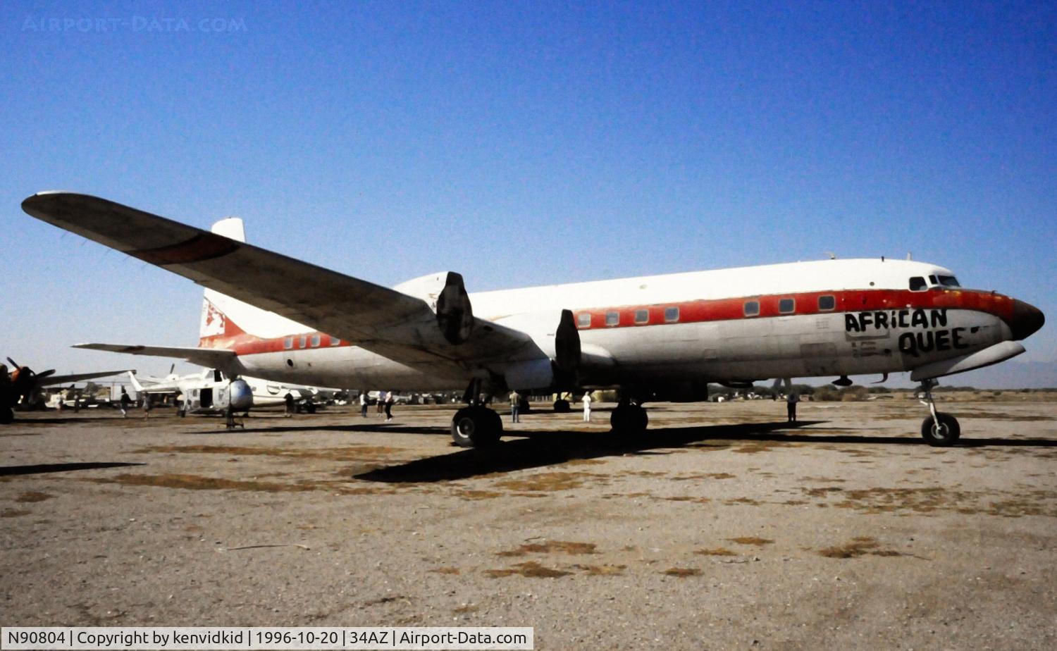 N90804, 1956 Douglas DC-7C Seven Seas Seven Seas C/N 45116, Copied from slide.