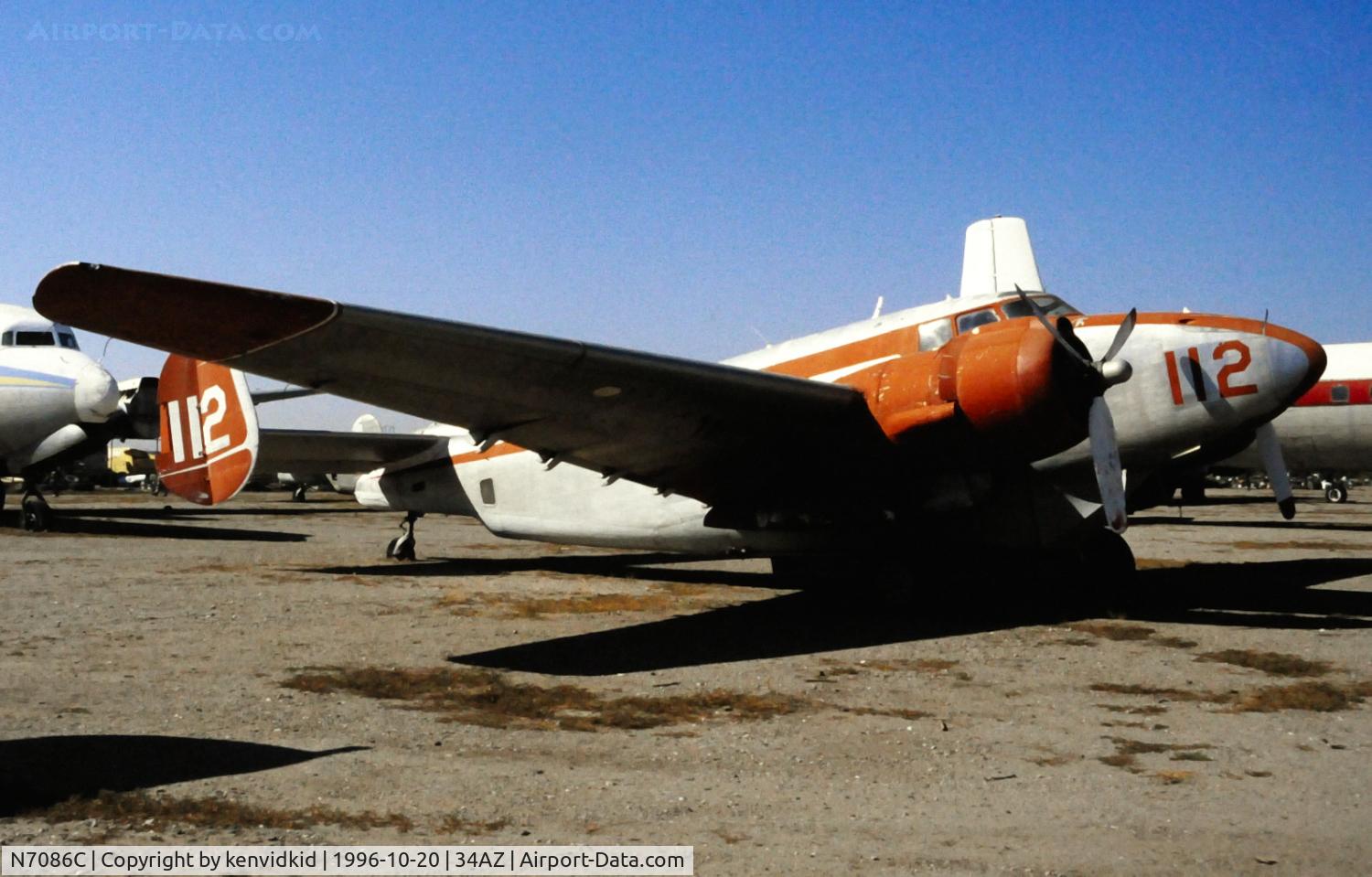 N7086C, 1945 Lockheed PV-2 Harpoon C/N 15-1410, Copied from slide.