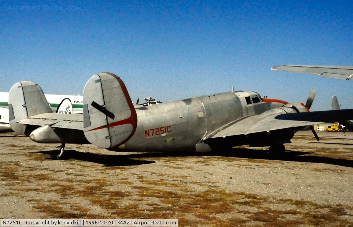 N7251C, 1945 Lockheed PV-2 Harpoon C/N 15-1516, Copied from slide.