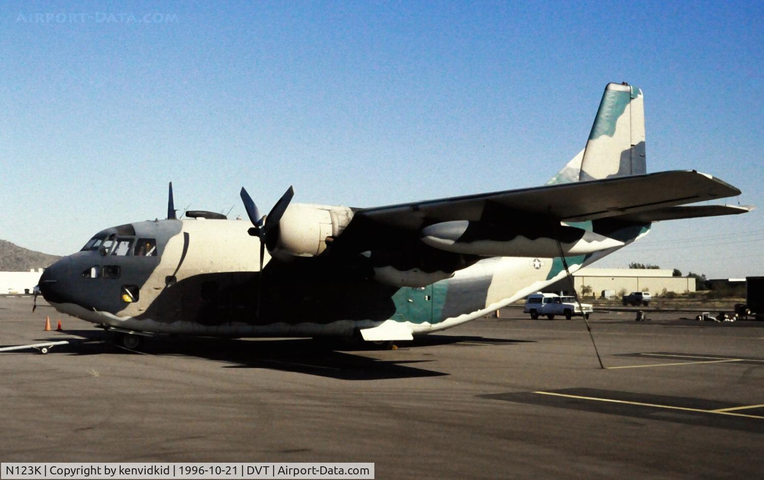 N123K, 1954 Fairchild C-123K Provider C/N 20014, Copied from slide.