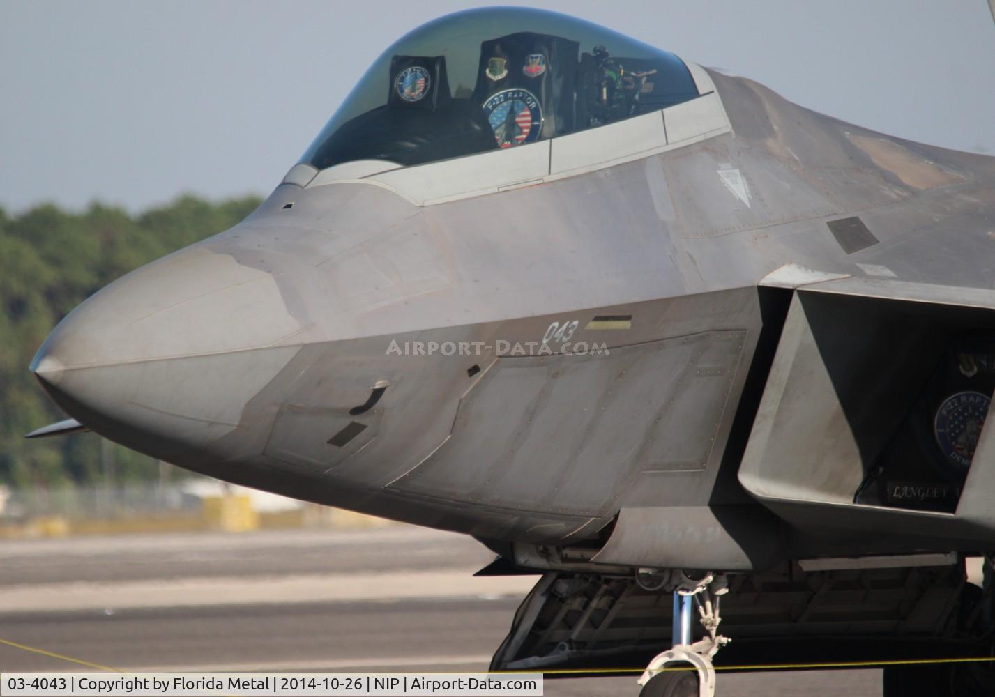 03-4043, 2003 Lockheed Martin F/A-22A Raptor C/N 4043, F-22 at Jacksonville NAS