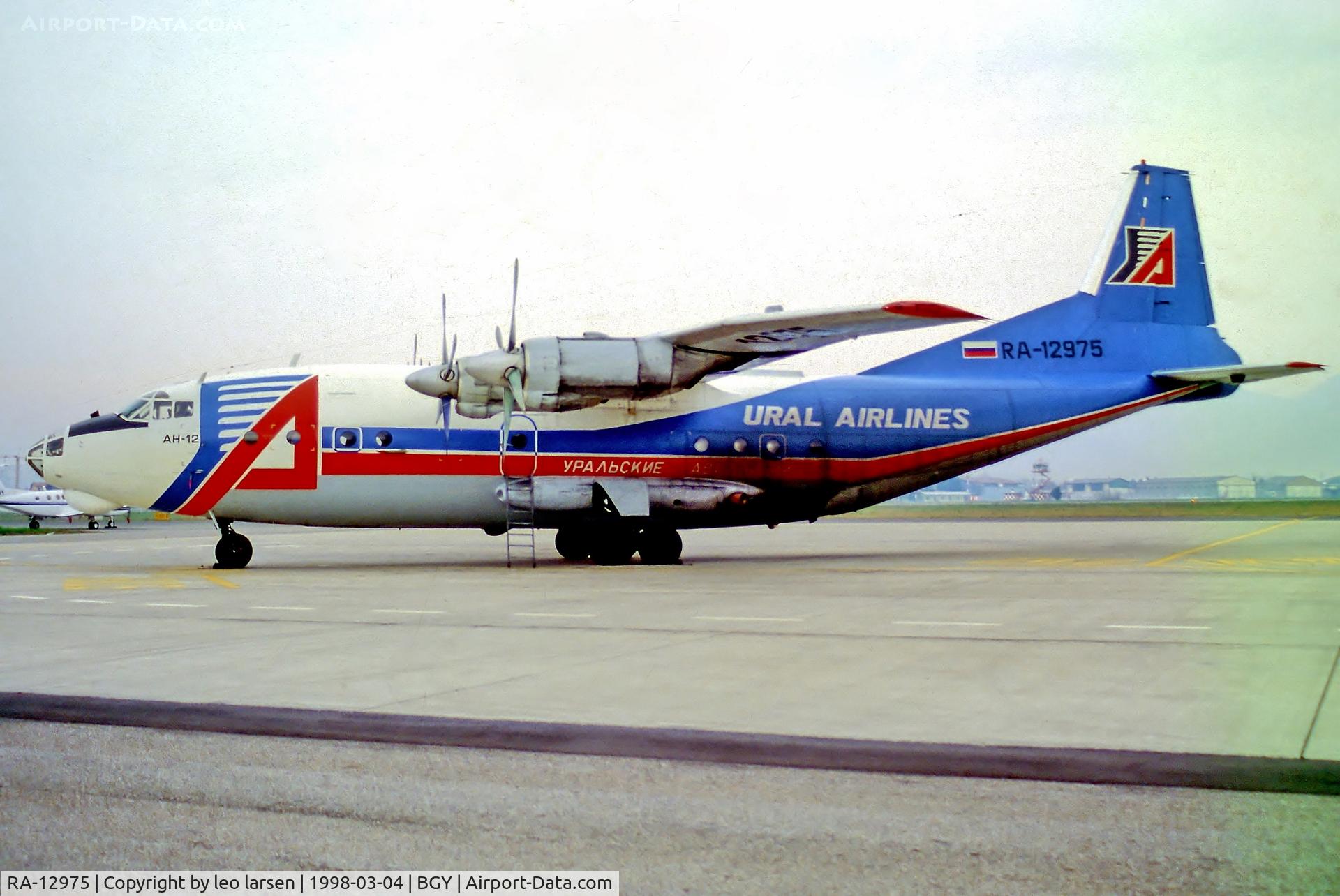 RA-12975, 1969 Antonov An-12V C/N 9346509, Bergamo Italy 4.3.98