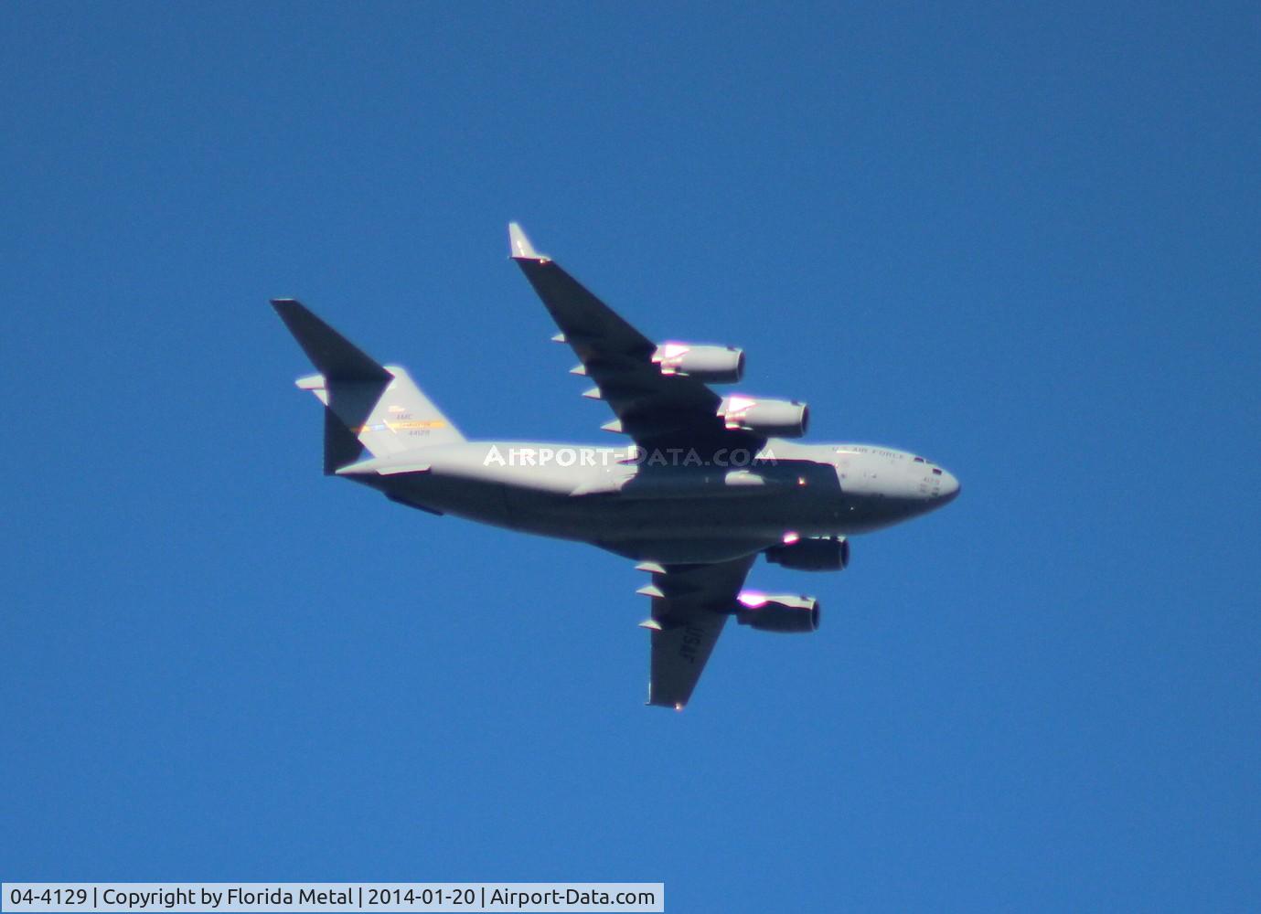 04-4129, 2004 Boeing C-17A Globemaster III C/N P-129, C-17A over Viera Wetlands Park on its way to Patrick AFB