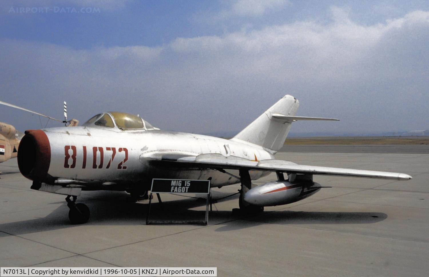 N7013L, Mikoyan-Gurevich MiG-15bis C/N 81072, Copied from slide.