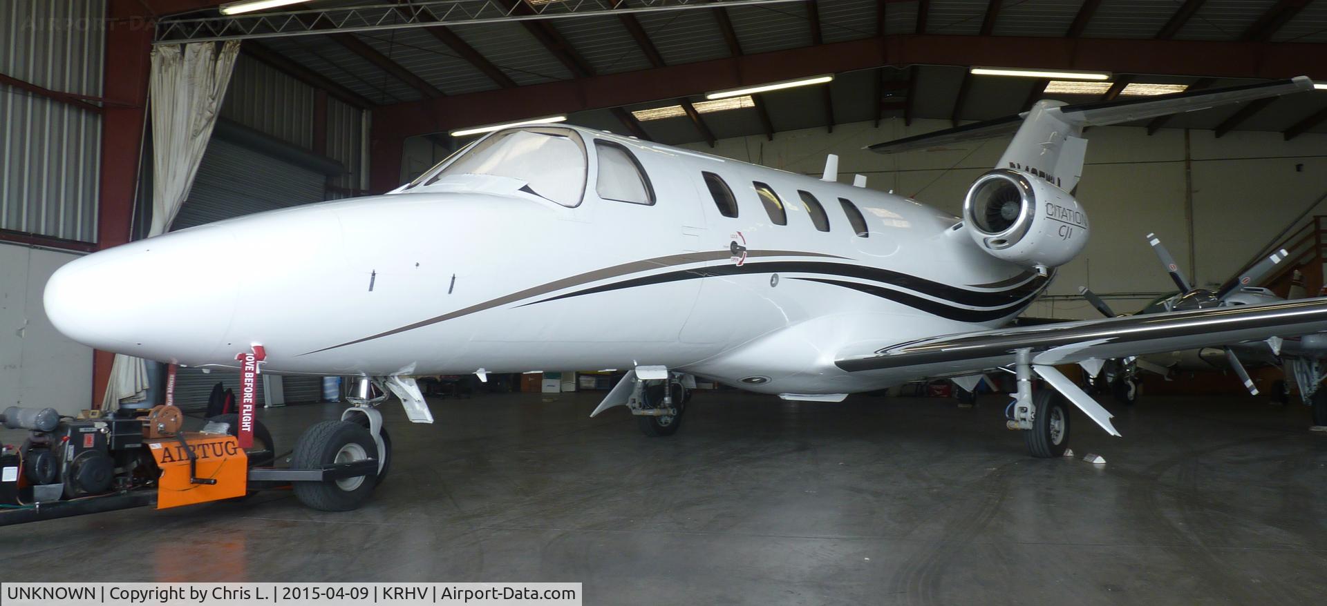 UNKNOWN, Miscellaneous Various C/N unknown, A local Cessna Citation Jet 1 sitting inside the Lafferty Aircraft Sales hangar.