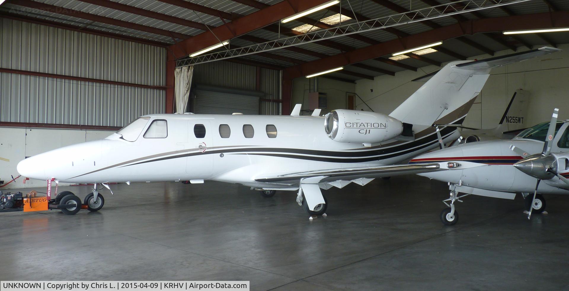 UNKNOWN, Miscellaneous Various C/N unknown, A local Cessna Citation Jet 1 sitting inside the Lafferty Aircraft Sales hangar.