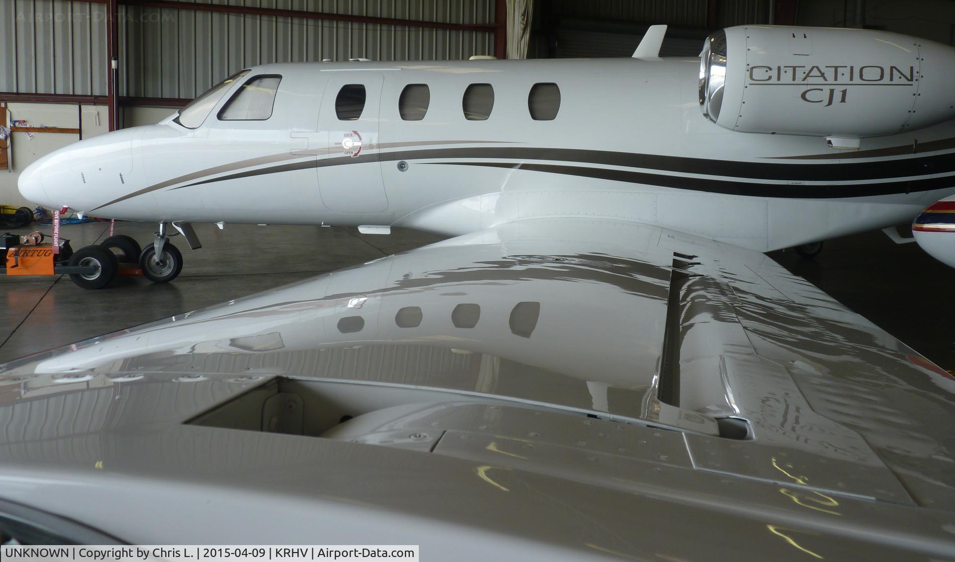 UNKNOWN, Miscellaneous Various C/N unknown, A local Cessna Citation Jet 1 sitting inside the Lafferty Aircraft Sales hangar.