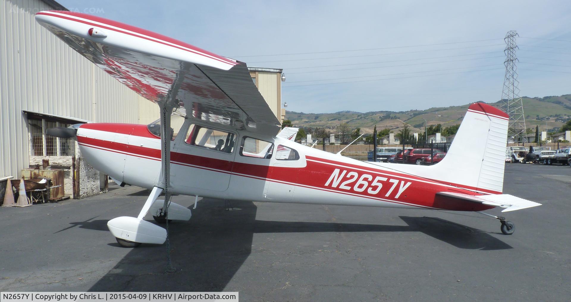 N2657Y, 1962 Cessna 180E C/N 18051157, A 1962 Cessna 180E sitting beside the Lafferty Aircraft Sales hangar.