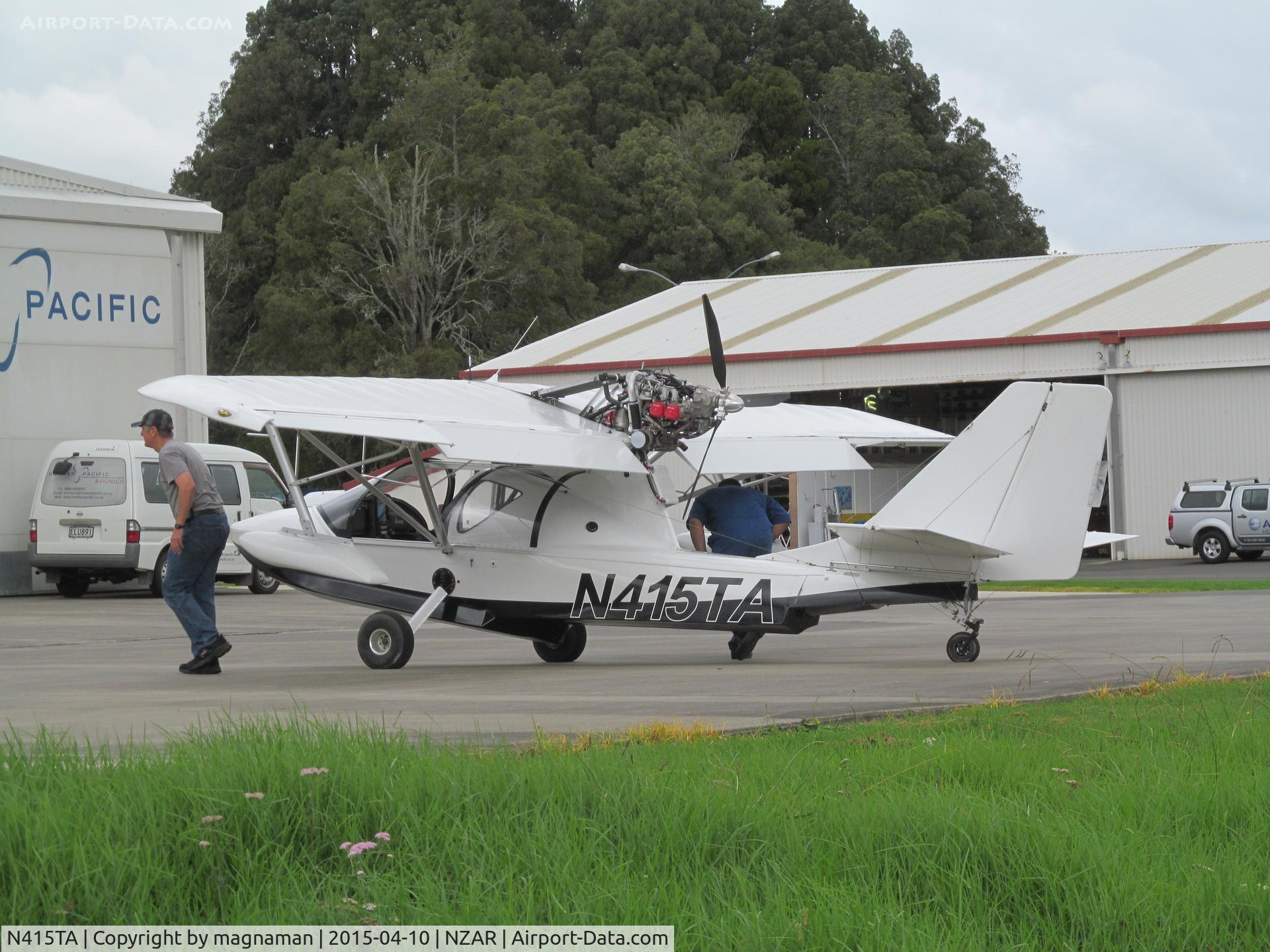 N415TA, Progressive Aerodyne Searey C/N 1018, Still here in NZ. Undergoing engine runs today at Ardmore.