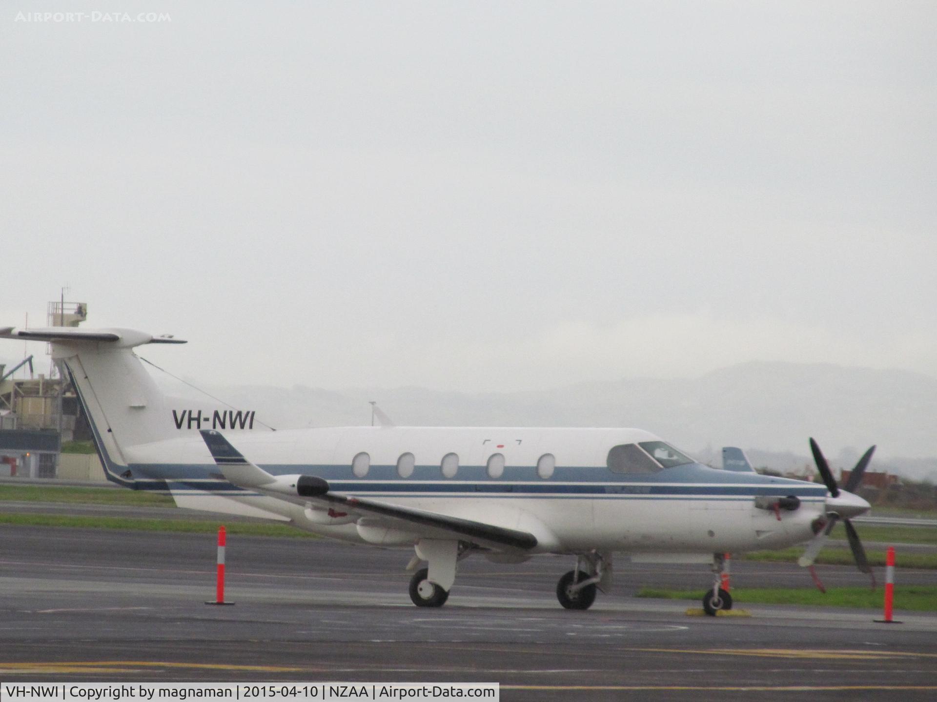 VH-NWI, 1995 Pilatus PC-12 C/N 126, Nice visitor to AKL today.