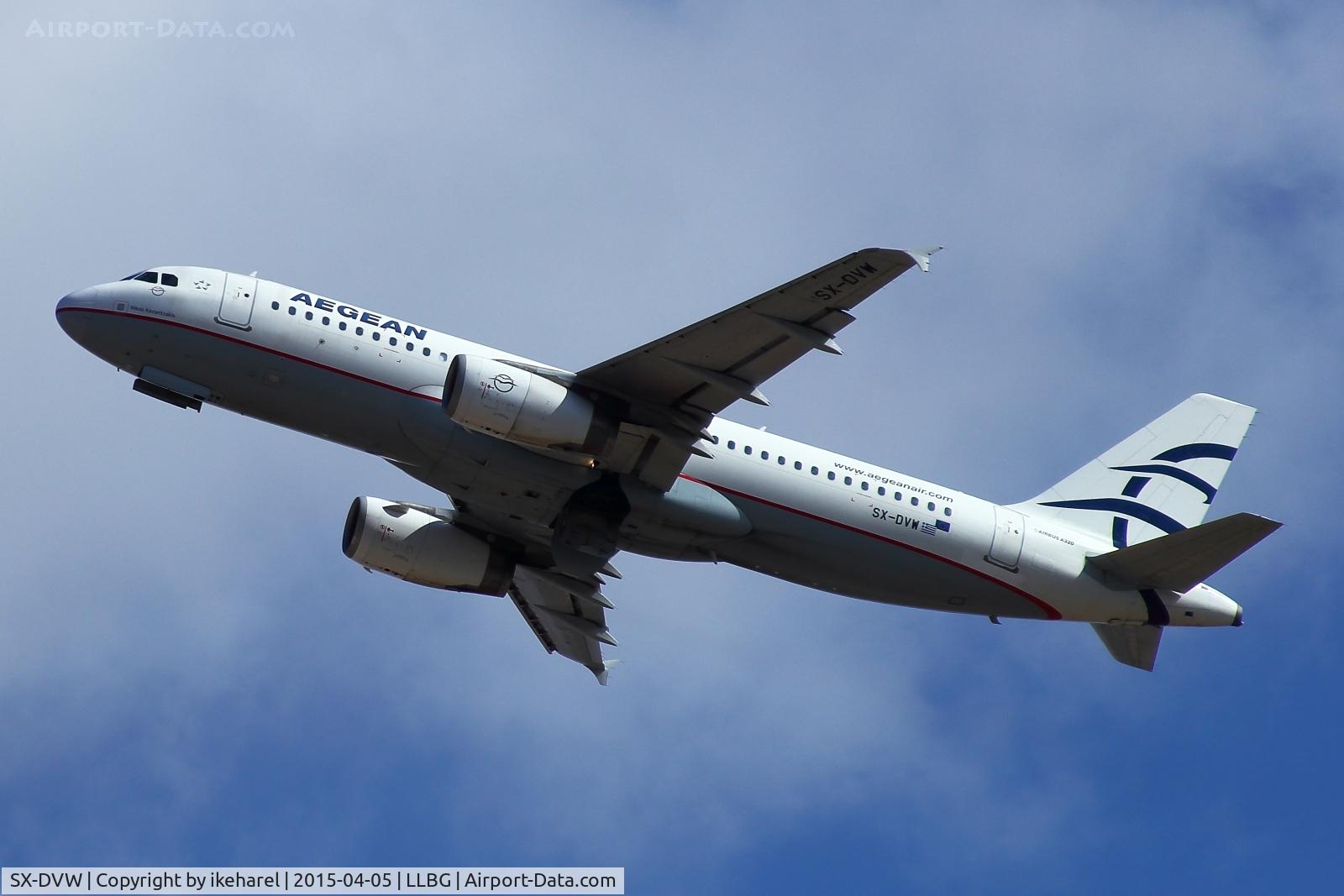 SX-DVW, 2009 Airbus A320-232 C/N 3785, En-route to Rhodos, Greece.