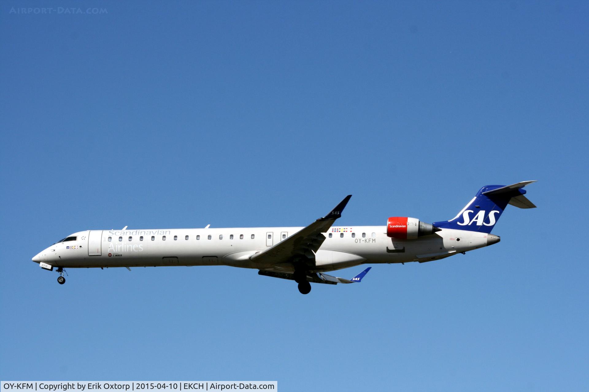 OY-KFM, 2010 Bombardier CRJ-900LR (CL-600-2D24) C/N 15250, OY-KFM arriving SK2684 from BLQ on rw 22L