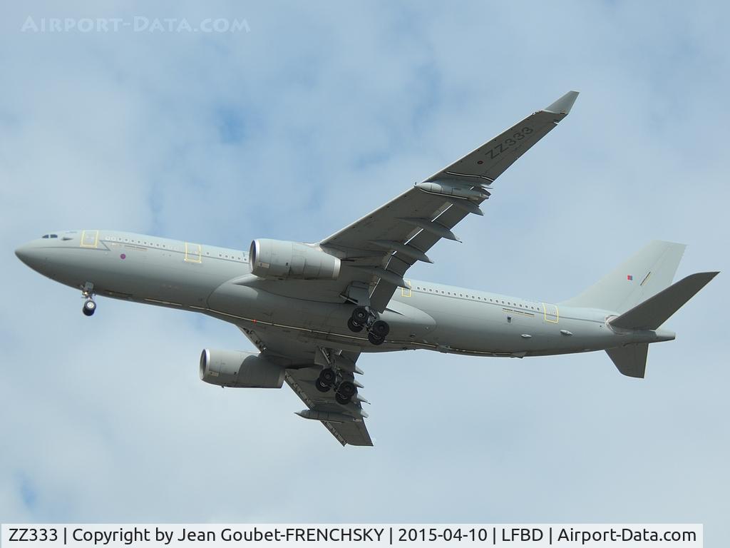 ZZ333, 2012 Airbus KC3 Voyager (A330-243MRTT) C/N 1312, RAF landing 23
