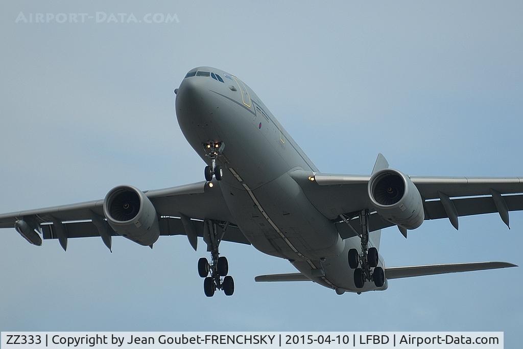 ZZ333, 2012 Airbus KC3 Voyager (A330-243MRTT) C/N 1312, RAF landing 23