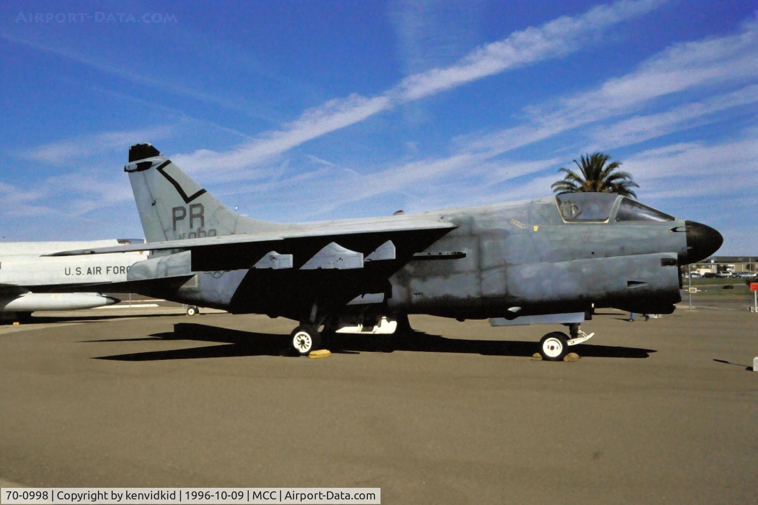70-0998, 1970 LTV A-7D Corsair II C/N D-144, Copied from slide.