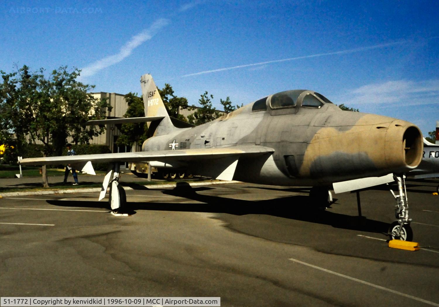 51-1772, 1951 Republic F-84F-30-RE Thunderstreak C/N Not found 51-1772, Copied from slide.