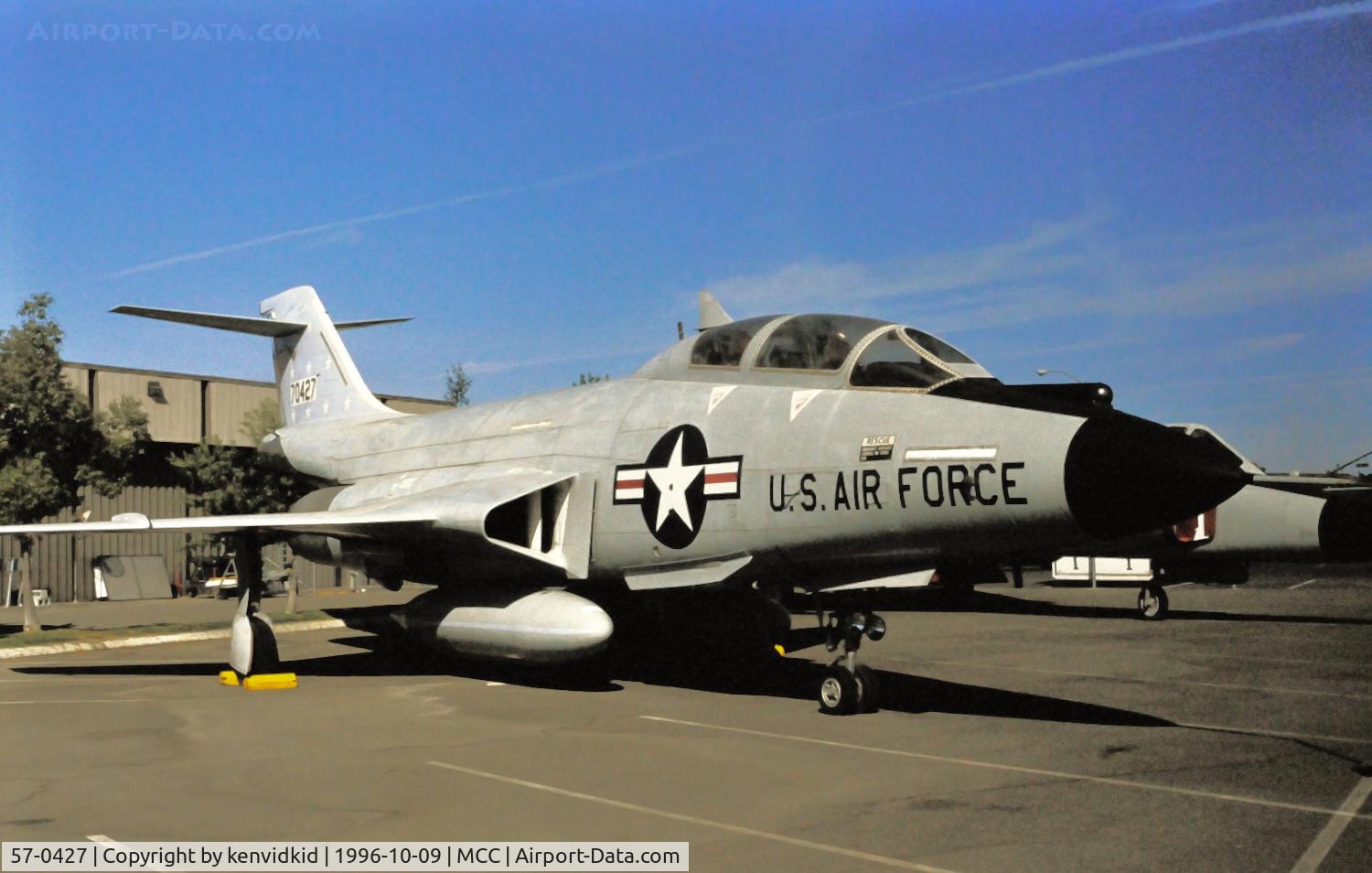 57-0427, 1957 McDonnell F-101B Voodoo C/N 605, Copied from slide.