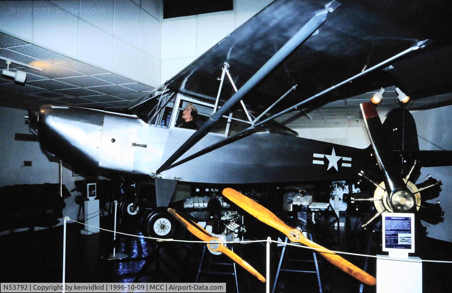 N53792, 1943 Taylorcraft DCO-65 C/N 5745, Copied from slide.