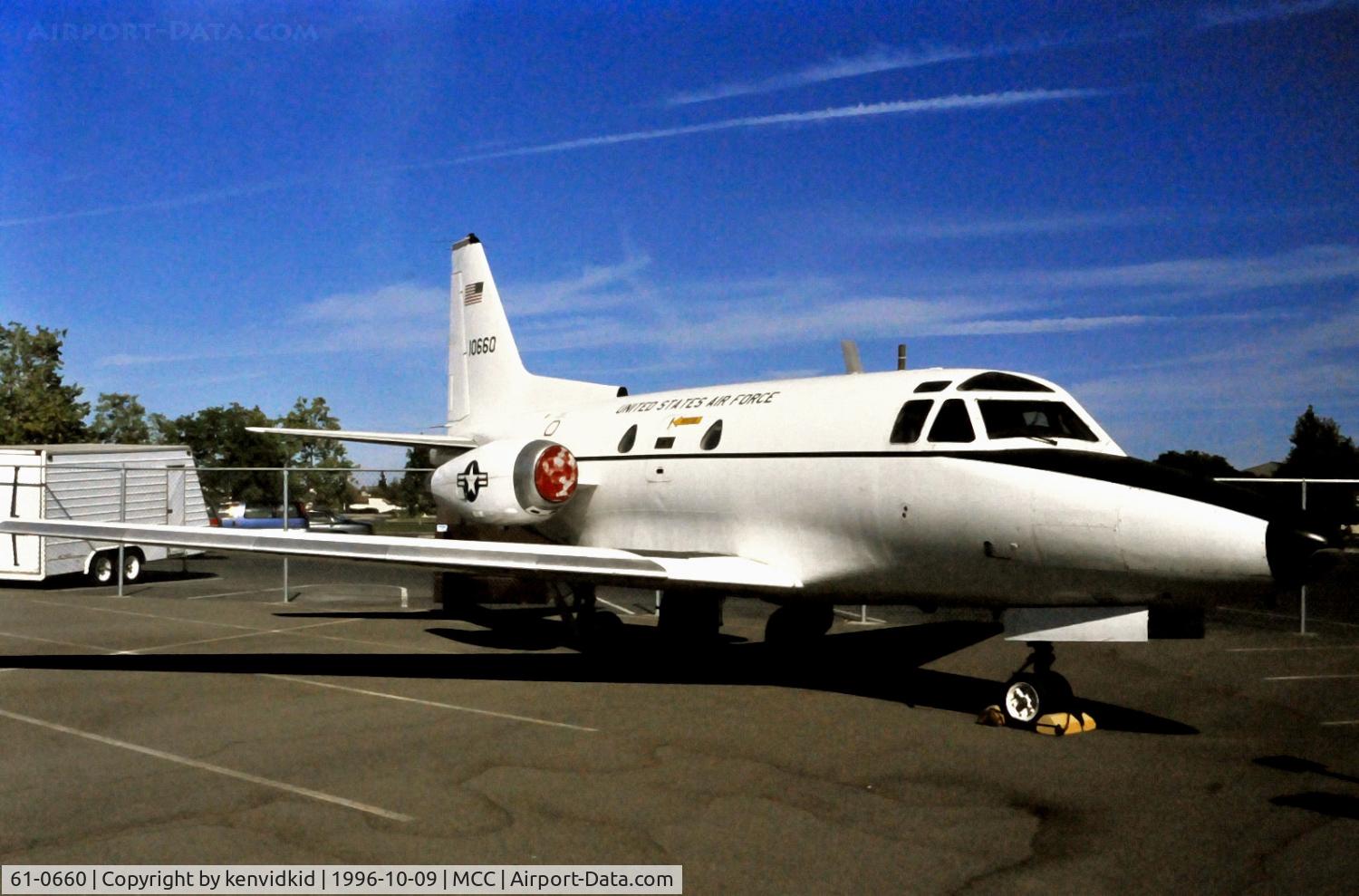 61-0660, 1961 North American CT-39A Sabreliner C/N 265-63, Copied from slide.