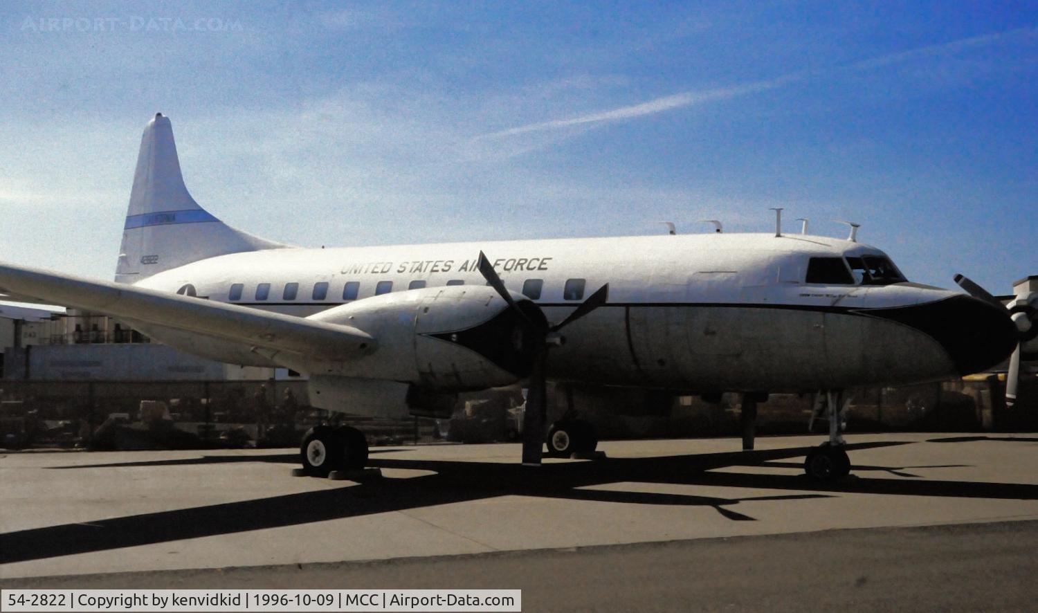 54-2822, 1954 Convair C-131D Samaritan C/N 232, Copied from slide.