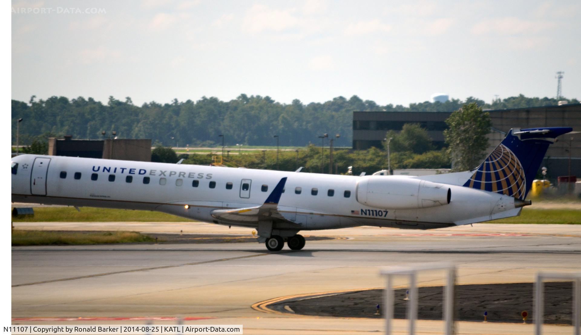 N11107, 2002 Embraer ERJ-145XR (EMB-145XR) C/N 145654, Takeoff Atlanta