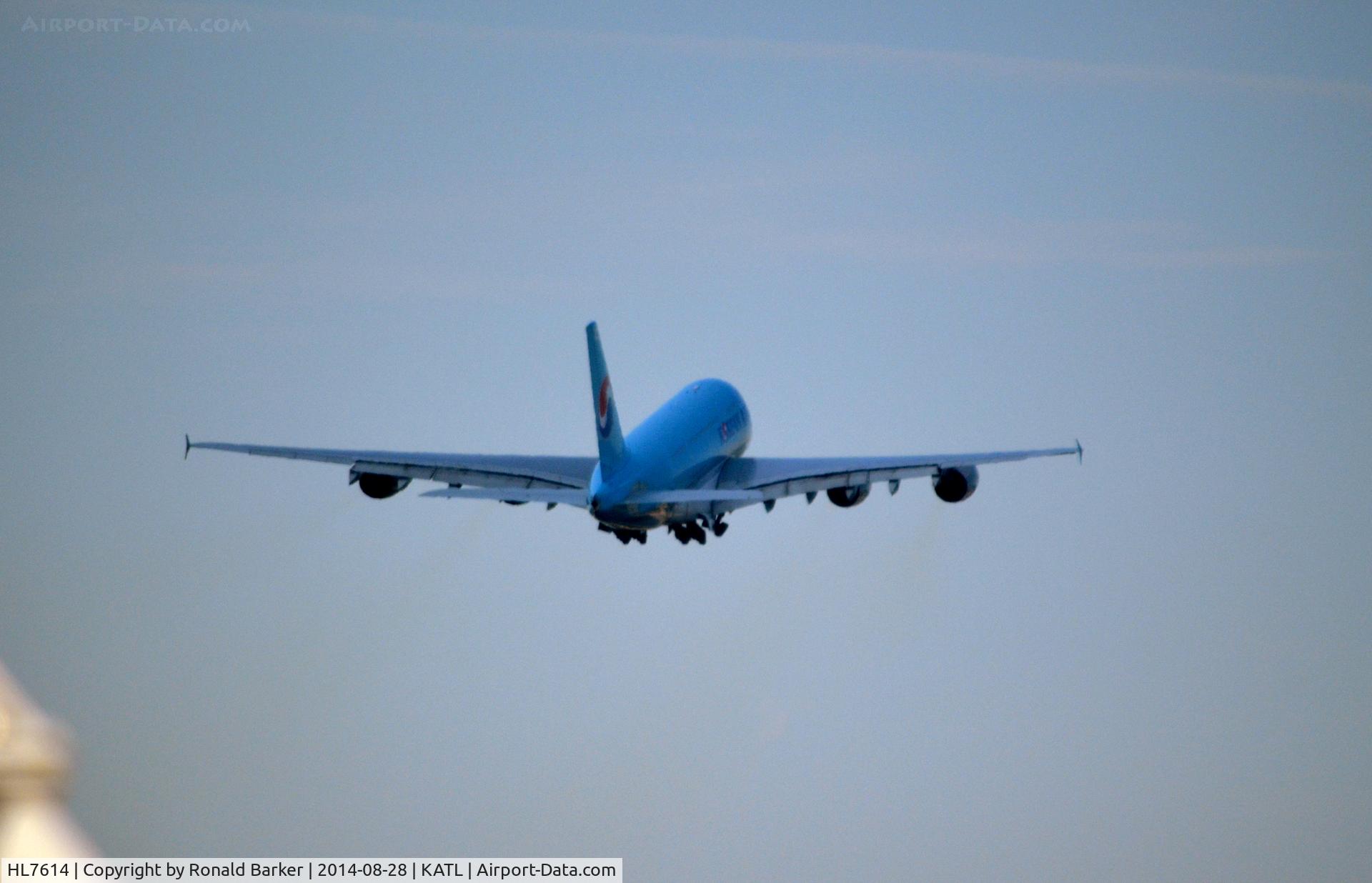 HL7614, 2011 Airbus A380-861 C/N 068, Departure Atlanta